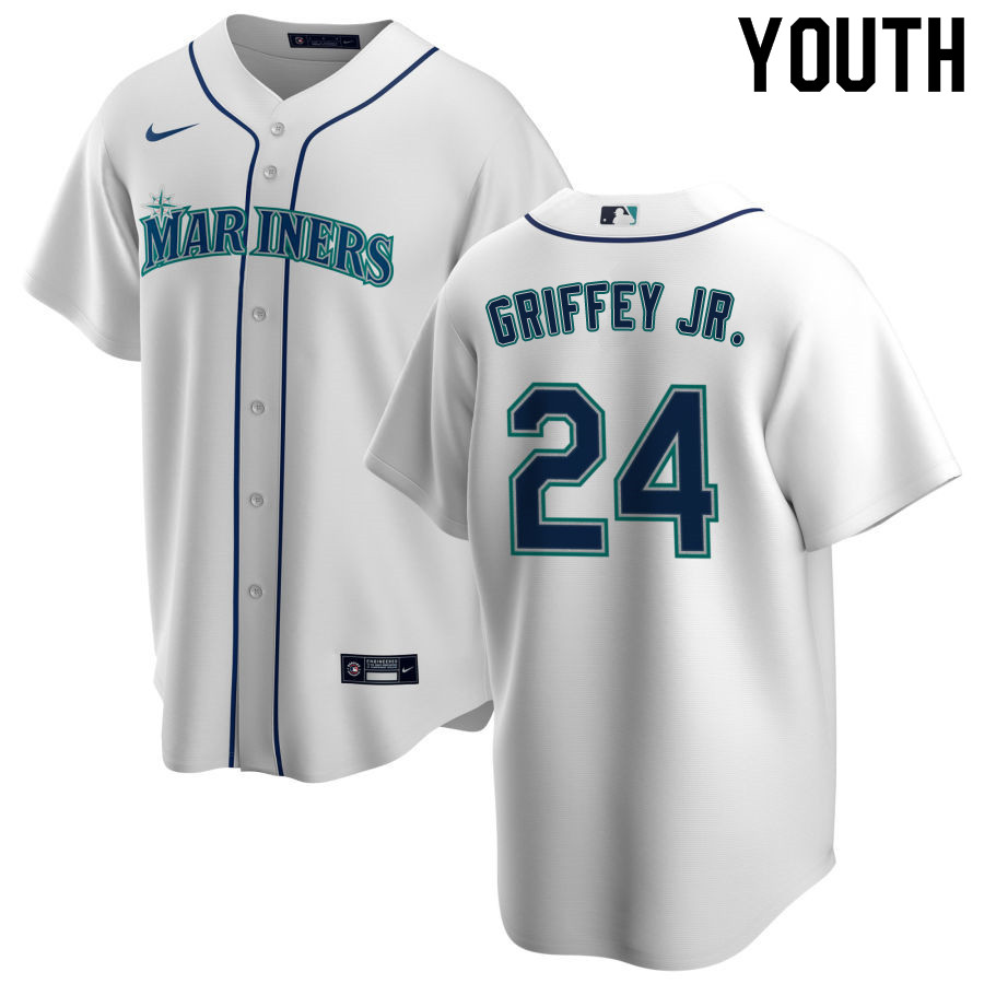 Nike Youth #24 Ken Griffey Jr. Seattle Mariners Baseball Jerseys Sale-White